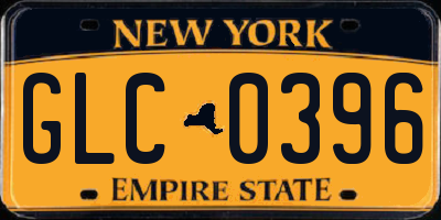 NY license plate GLC0396