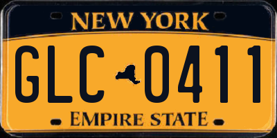 NY license plate GLC0411