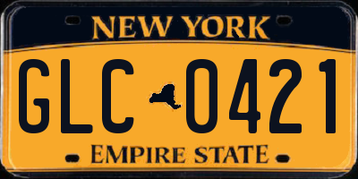 NY license plate GLC0421