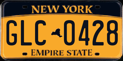 NY license plate GLC0428
