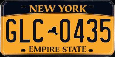 NY license plate GLC0435