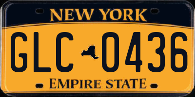 NY license plate GLC0436