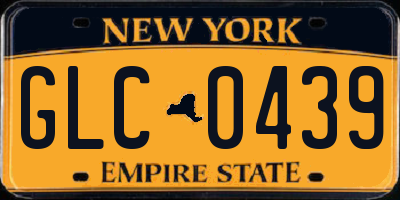 NY license plate GLC0439