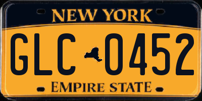 NY license plate GLC0452