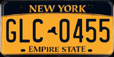 NY license plate GLC0455