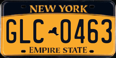 NY license plate GLC0463