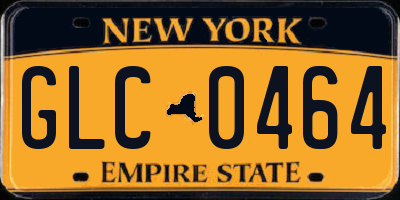 NY license plate GLC0464