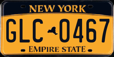 NY license plate GLC0467