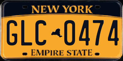 NY license plate GLC0474