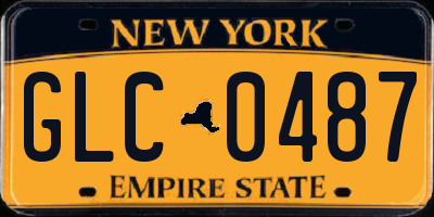 NY license plate GLC0487