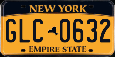 NY license plate GLC0632