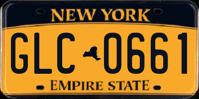 NY license plate GLC0661