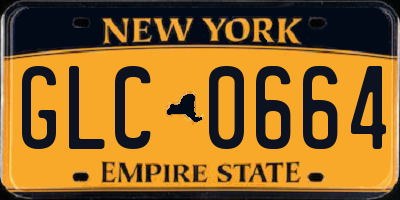 NY license plate GLC0664