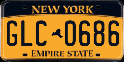 NY license plate GLC0686