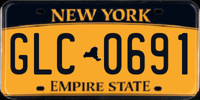 NY license plate GLC0691