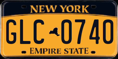 NY license plate GLC0740