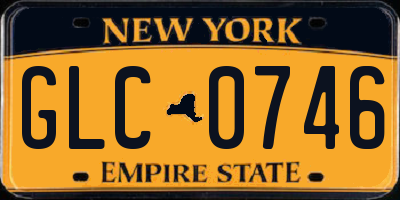 NY license plate GLC0746