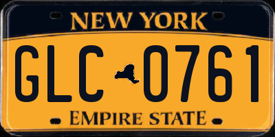 NY license plate GLC0761
