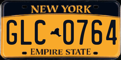 NY license plate GLC0764