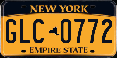 NY license plate GLC0772