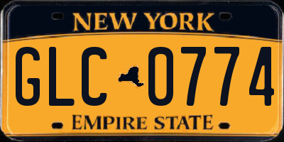 NY license plate GLC0774