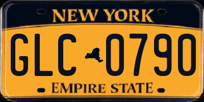 NY license plate GLC0790
