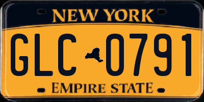 NY license plate GLC0791