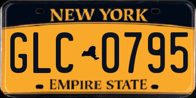 NY license plate GLC0795