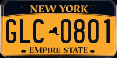 NY license plate GLC0801