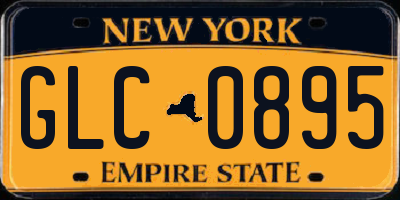 NY license plate GLC0895