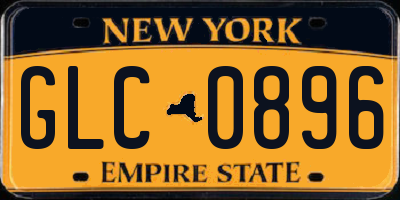 NY license plate GLC0896