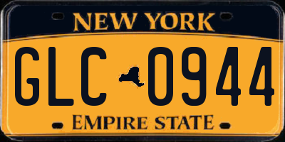 NY license plate GLC0944