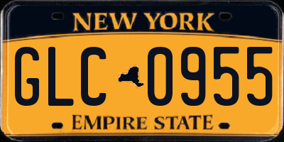 NY license plate GLC0955