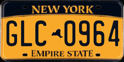 NY license plate GLC0964