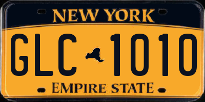 NY license plate GLC1010