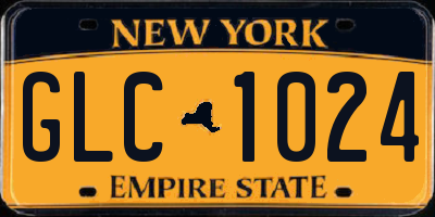 NY license plate GLC1024