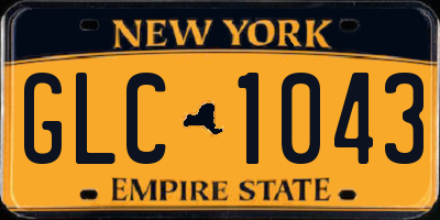 NY license plate GLC1043