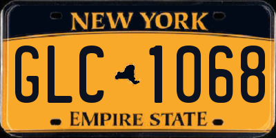 NY license plate GLC1068