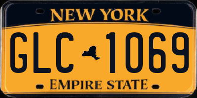 NY license plate GLC1069