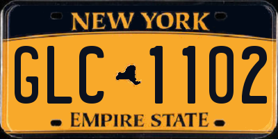 NY license plate GLC1102