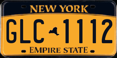 NY license plate GLC1112