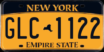 NY license plate GLC1122