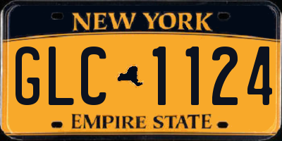 NY license plate GLC1124