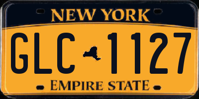 NY license plate GLC1127