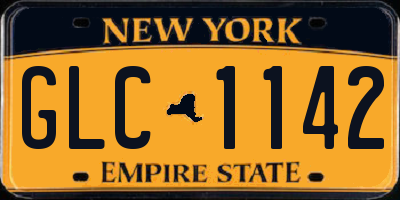 NY license plate GLC1142