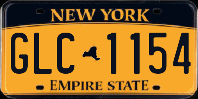NY license plate GLC1154