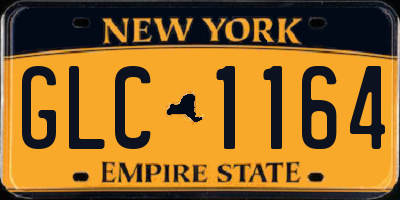 NY license plate GLC1164
