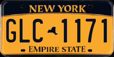NY license plate GLC1171
