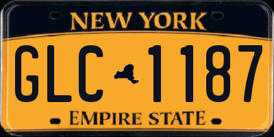 NY license plate GLC1187