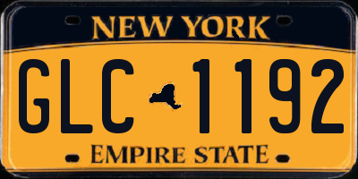 NY license plate GLC1192
